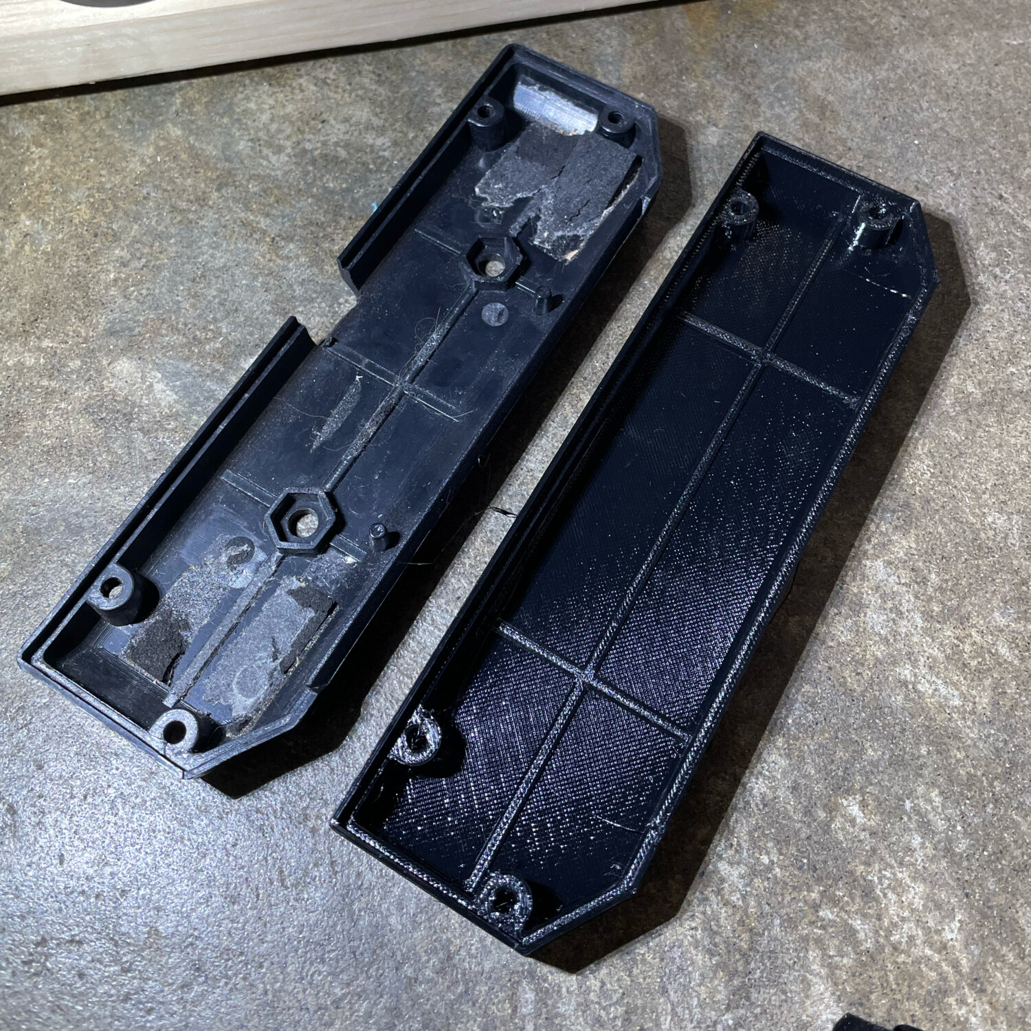 An accident broke one of these plastic end caps of the aluminum enclosure, 3D printers are awesome - I had a new one in a few hours.