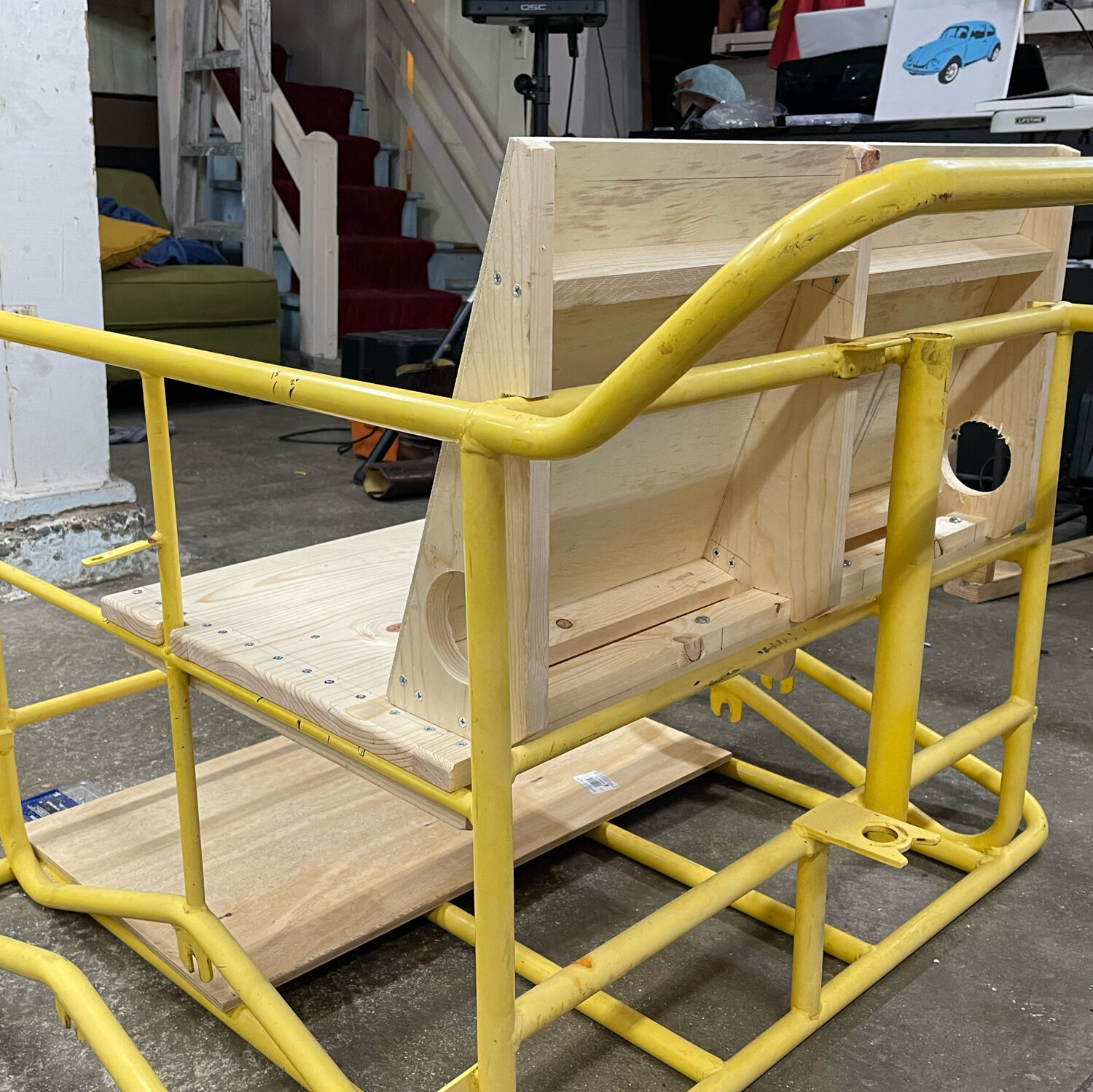 Some detail showing the seat framing. I spent a long time thinking about what angle to recline the back at, it ended up being pretty comfortable!