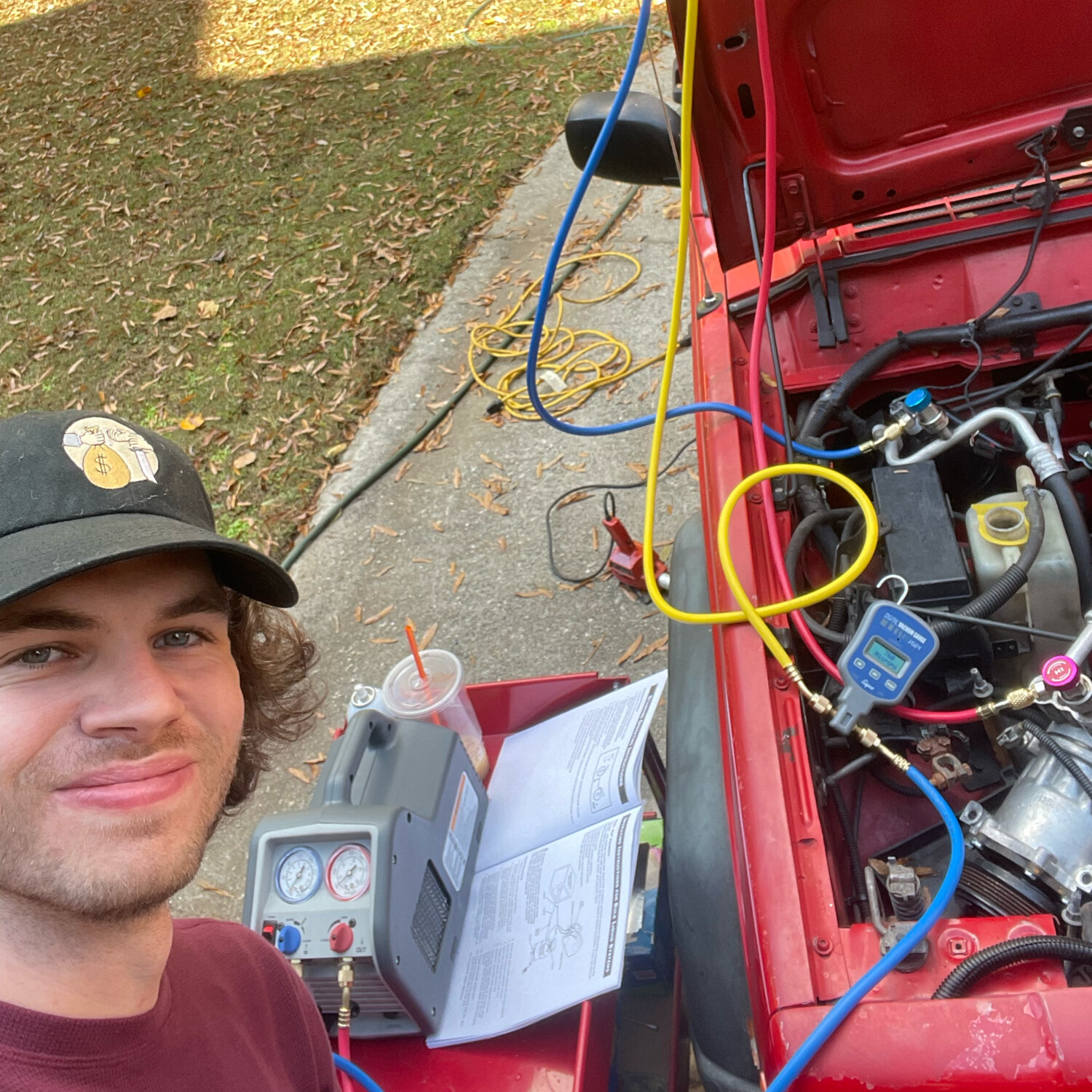 I didn't want to vent the refridgerant to the atmosphere, so I learned how to do it the right way!