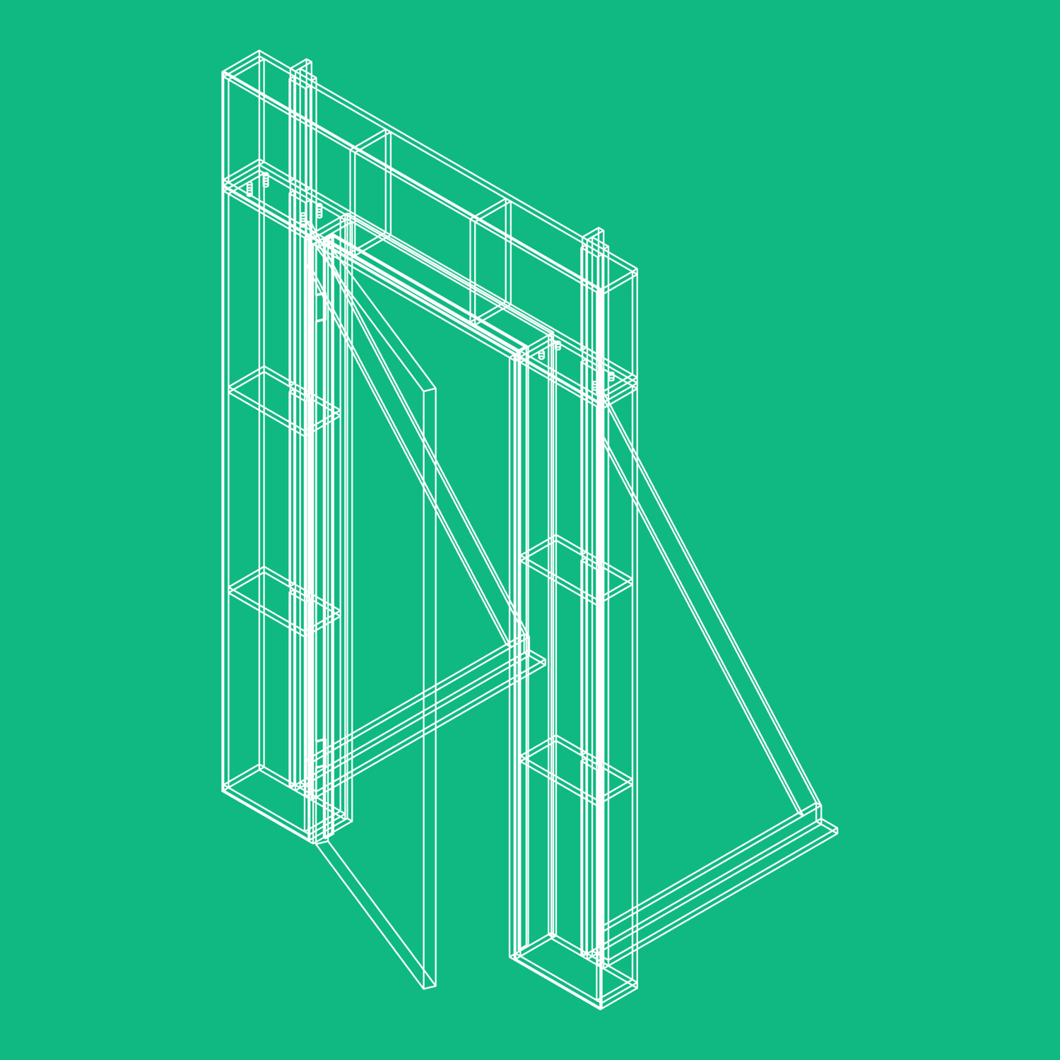 I modeled most of the door in Fusion 360 before starting the construction. This got my ideas straight and made it easier to calculate how much lumber to buy.